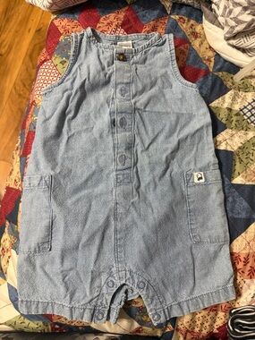 Carter's Light Blue Denim Romper